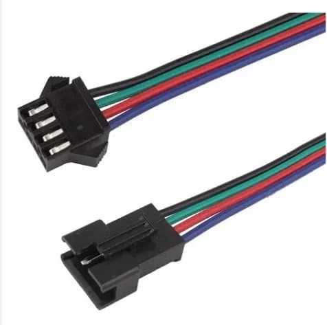 Ficha RGB macho/hembre con traba y cable=